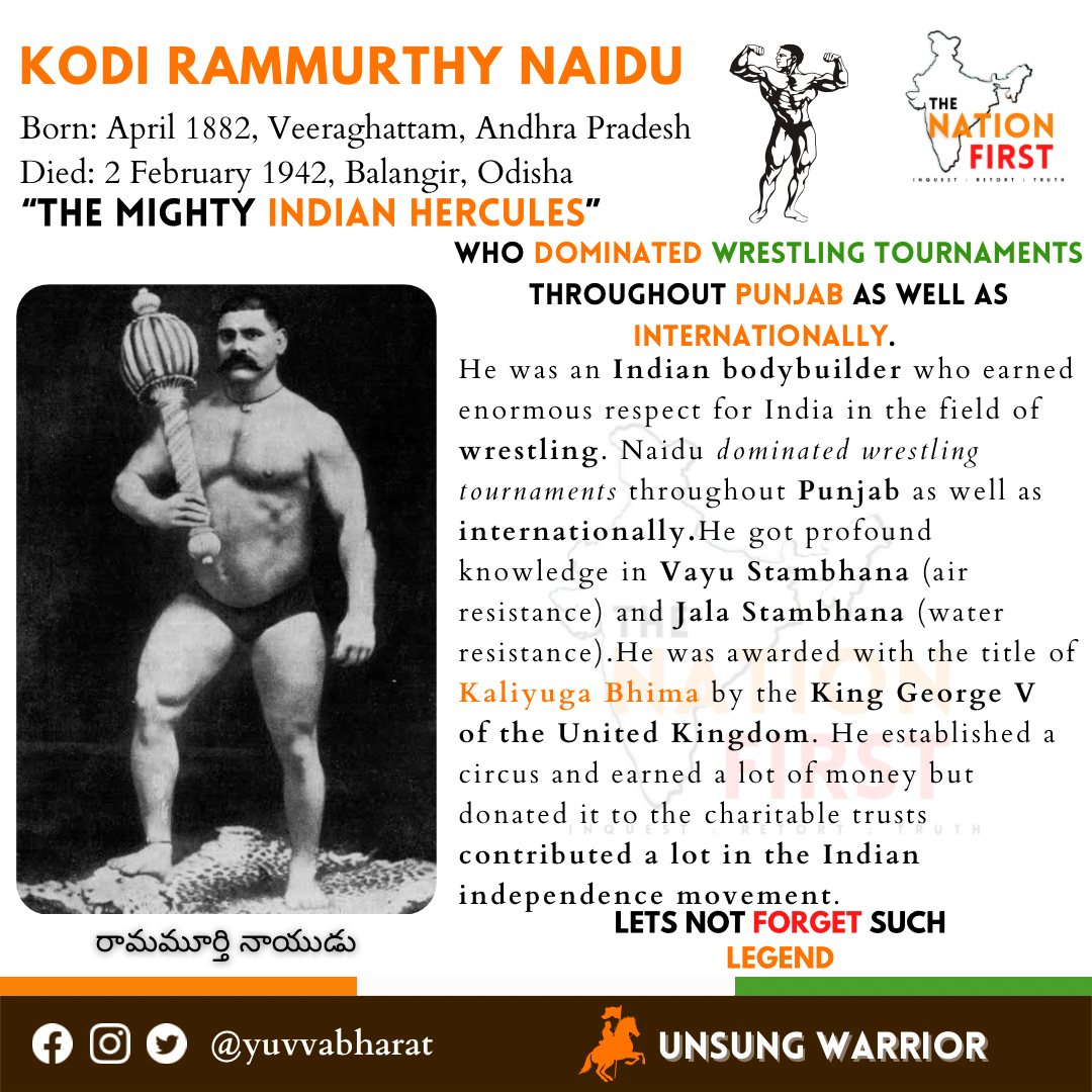 Kodi Ramamurthy Naidu : The Mighty Indian Hercules | Tangleminds